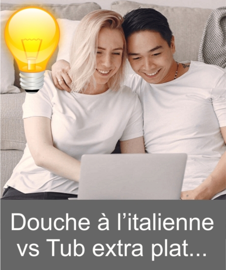 Douche à l'italienne vs Tub extra plat